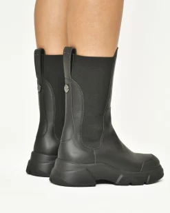 La Piscine Paris Bottines en cuir et caoutchouc e Voile Blanche*Femme Chaussures