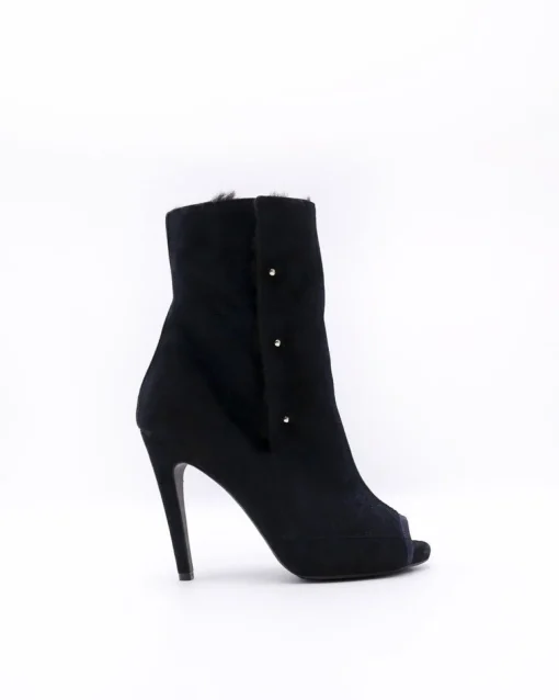 La Piscine Paris Bottines en daim à effet métallisé et en fourrure synthétique Aperlai*Femme Chaussures