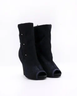 La Piscine Paris Bottines en daim à effet métallisé et en fourrure synthétique Aperlai*Femme Chaussures
