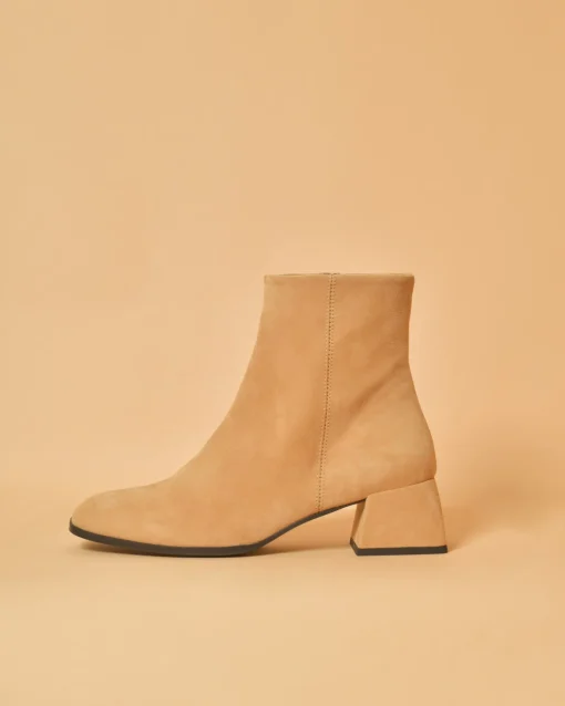 La Piscine Paris Bottines en daim à talons carrés Casheart*Femme Chaussures