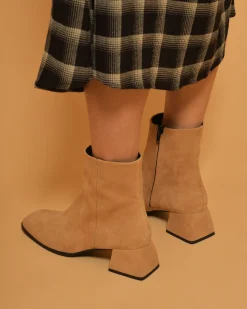 La Piscine Paris Bottines en daim à talons carrés Casheart*Femme Chaussures