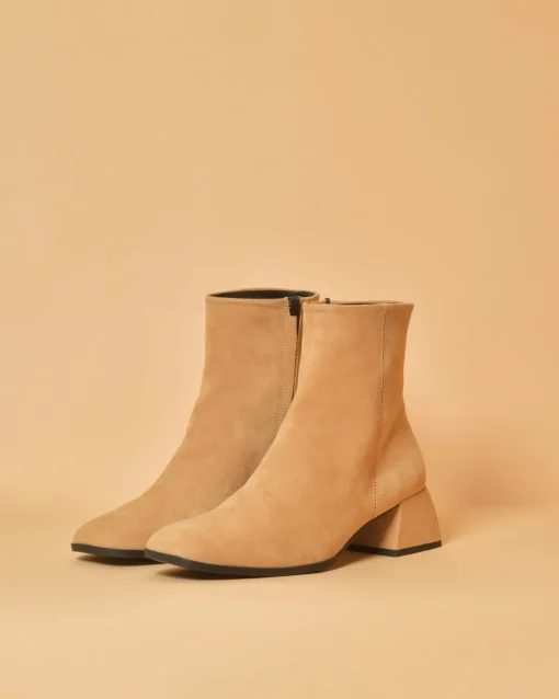 La Piscine Paris Bottines en daim à talons carrés Casheart*Femme Chaussures