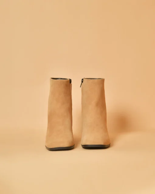 La Piscine Paris Bottines en daim à talons carrés Casheart*Femme Chaussures