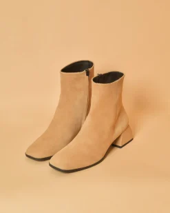 La Piscine Paris Bottines en daim à talons carrés Casheart*Femme Chaussures