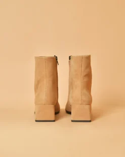 La Piscine Paris Bottines en daim à talons carrés Casheart*Femme Chaussures