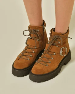 La Piscine Paris Bottines en daim camel Casheart*Femme Chaussures