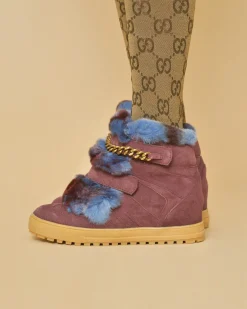 La Piscine Paris Bottines en daim et fourrure Serafini*Femme Chaussures