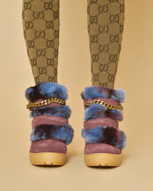 La Piscine Paris Bottines en daim et fourrure Serafini*Femme Chaussures