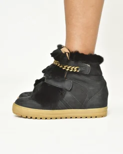 La Piscine Paris Bottines en daim et fourrure e Serafini*Femme Chaussures
