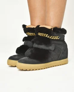 La Piscine Paris Bottines en daim et fourrure e Serafini*Femme Chaussures
