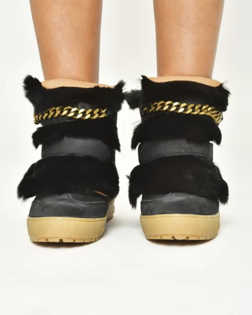 La Piscine Paris Bottines en daim et fourrure e Serafini*Femme Chaussures