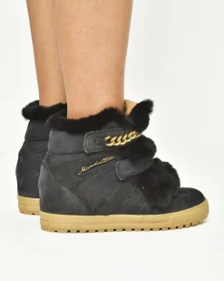 La Piscine Paris Bottines en daim et fourrure e Serafini*Femme Chaussures