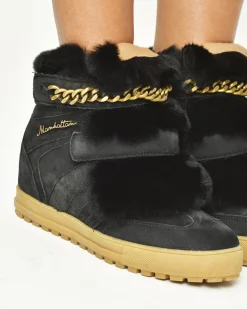 La Piscine Paris Bottines en daim et fourrure e Serafini*Femme Chaussures