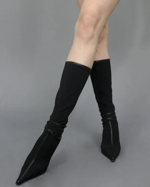 La Piscine Paris Bottines en tissu à finitions en cuir Antonio Barbato*Femme Chaussures