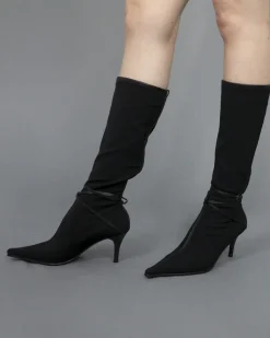 La Piscine Paris Bottines en tissu à finitions en cuir Antonio Barbato*Femme Chaussures