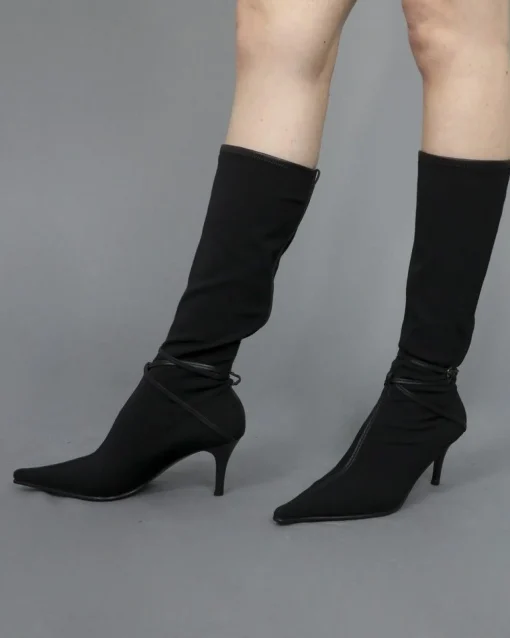 La Piscine Paris Bottines en tissu à finitions en cuir Antonio Barbato*Femme Chaussures