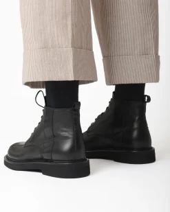 La Piscine Paris Bottines es à lacets et à surpiqûres en cuir Premiata*Homme Chaussures
