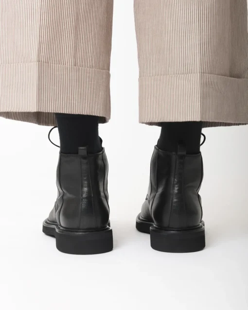 La Piscine Paris Bottines es à lacets et à surpiqûres en cuir Premiata*Homme Chaussures