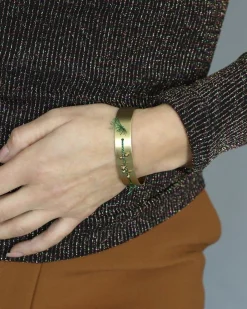 La Piscine Paris Bracelet de largeur moyenne e à détails en fils vert Polder*Femme Bijoux