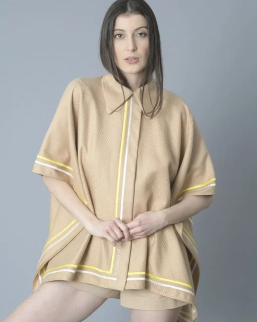 La Piscine Paris Cape en coton à broderie Elisabetta Franchi*Femme Blousons & Vestes
