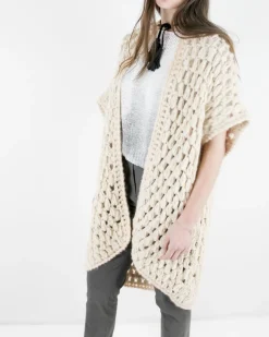 La Piscine Paris Cape en laine à pompons Forte Forte*Femme Pulls & Cardigans