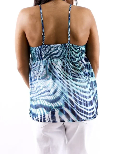 La Piscine Paris Caraco en mousseline imprimé Paradis Blanc*Femme Tops