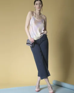La Piscine Paris Caraco en satin imprimé Vince*Femme Tops