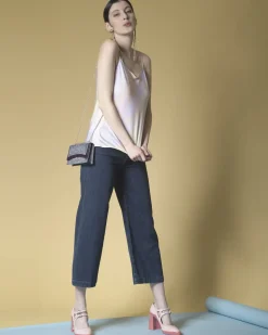 La Piscine Paris Caraco en satin imprimé Vince*Femme Tops