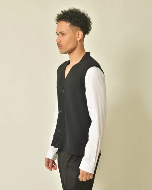 La Piscine Paris Cardigan à empiècement Daniele Alessandrini*Homme Pulls & Gilets