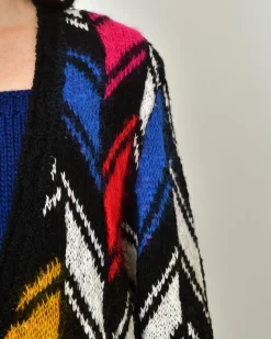 La Piscine Paris Cardigan à motif zigzag Saint Laurent*Femme Pulls & Cardigans