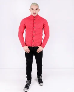 La Piscine Paris Cardigan 100% mérinos à motif géométrique Daniele Fiesoli*Homme Pulls & Gilets