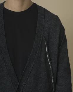 La Piscine Paris Cardigan à surpiqûres apparentes Isabel Benenato*Homme Pulls & Gilets