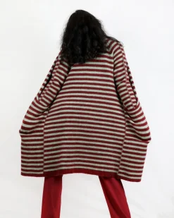 La Piscine Paris Cardigan en alpaga bicolore rayé Momoni*Femme Pulls & Cardigans