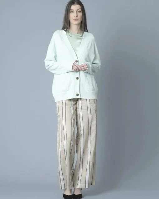 La Piscine Paris Cardigan en coton à finitions côtelés Vince*Femme Pulls & Cardigans
