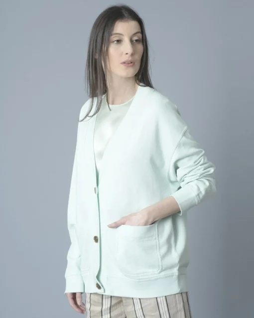 La Piscine Paris Cardigan en coton à finitions côtelés Vince*Femme Pulls & Cardigans