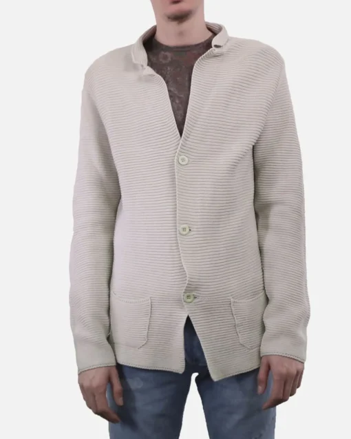 La Piscine Paris Cardigan en coton côtelé à poches Vneck*Homme Pulls & Gilets