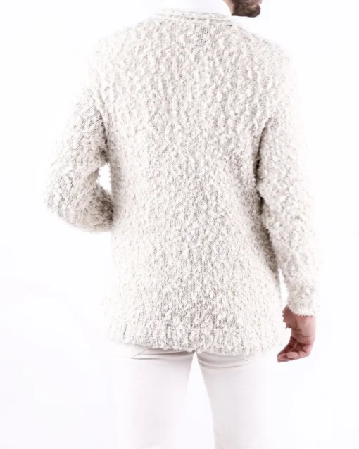 La Piscine Paris Cardigan en coton poilu Maison Flaneur*Homme Pulls & Gilets