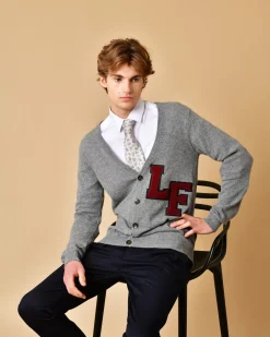 La Piscine Paris Cardigan en laine mérinos à application Lords & Fools*Homme Pulls & Gilets