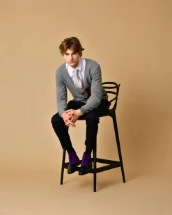 La Piscine Paris Cardigan en laine mérinos à application Lords & Fools*Homme Pulls & Gilets
