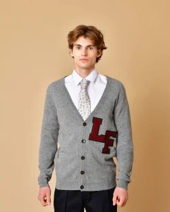 La Piscine Paris Cardigan en laine mérinos à application Lords & Fools*Homme Pulls & Gilets