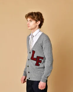 La Piscine Paris Cardigan en laine mérinos à application Lords & Fools*Homme Pulls & Gilets