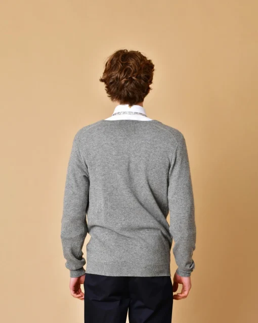 La Piscine Paris Cardigan en laine mérinos à application Lords & Fools*Homme Pulls & Gilets