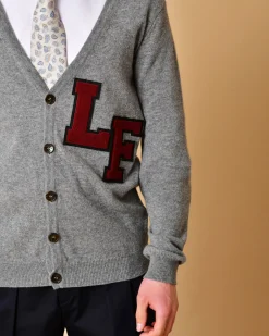 La Piscine Paris Cardigan en laine mérinos à application Lords & Fools*Homme Pulls & Gilets
