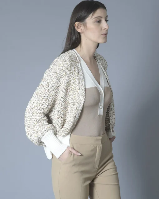 La Piscine Paris Cardigan en maille à sequins multicolores Nude*Femme Pulls & Cardigans