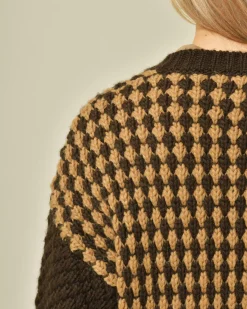 La Piscine Paris Cardigan en maille bicolore Vicario Cinque*Femme Pulls & Cardigans