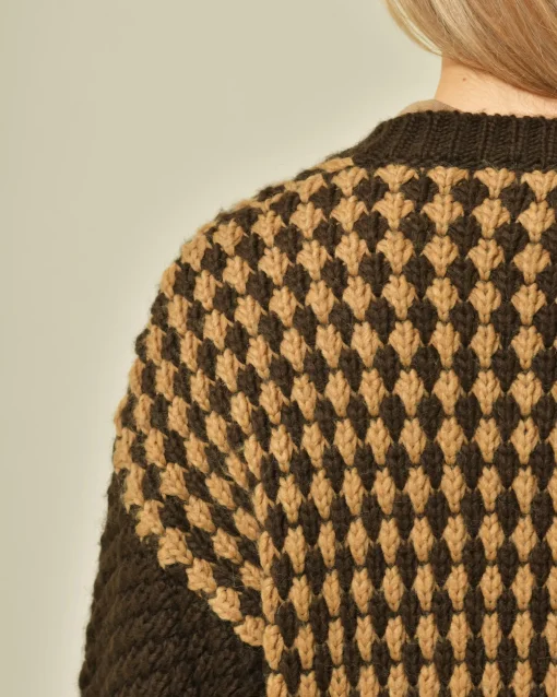 La Piscine Paris Cardigan en maille bicolore Vicario Cinque*Femme Pulls & Cardigans