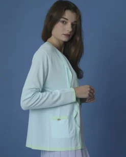 La Piscine Paris Cardigan en maille clair Edward Achour*Femme Pulls & Cardigans