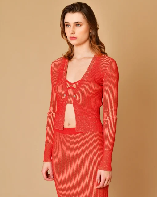 La Piscine Paris Cardigan en maille côtelé Beatrice B*Femme Pulls & Cardigans