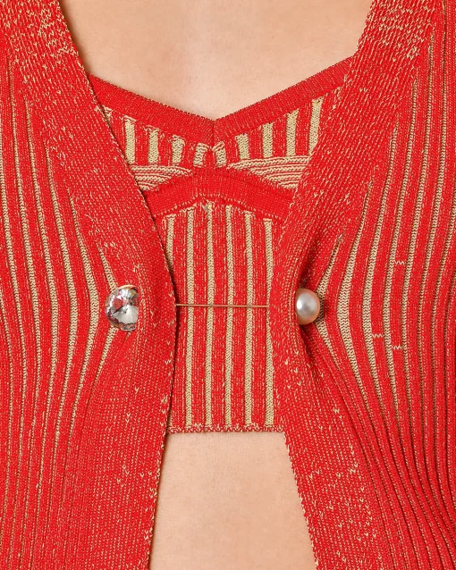 La Piscine Paris Cardigan en maille côtelé Beatrice B*Femme Pulls & Cardigans
