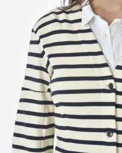 La Piscine Paris Cardigan long à rayures Borbonese*Femme Pulls & Cardigans